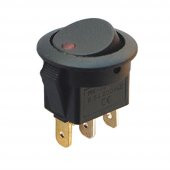 IC-132 Yuvarlak 3 Pinli 220 Volt Nokta Işıklı Açma-Kapama Anahtarı - 1
