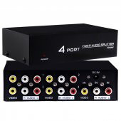 Powermaster AV-104 4 Port AV CVBS RCA Video Audio Splitter Çoğaltıcı Dağıtıcı - 4