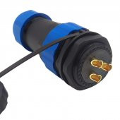 SD28 Su Geçirmez 3 Pin  Erkek-Dişi Yuvarlak 28 Mm Konnektör - 1