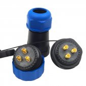 SD28 Su Geçirmez 3 Pin  Erkek-Dişi Yuvarlak 28 Mm Konnektör - 6