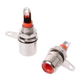 Tos Fiş RCA Şase Konnektör Somunlu Kırmızı - 3