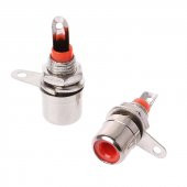 Tos Fiş RCA Şase Konnektör Somunlu Kırmızı - 2