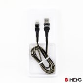 İmeng Xiaomi Poco X3 Nfc 3.1A UsbA to Type-C Örgülü Data ve Hızlı Şarj Kablosu Siyah - 5