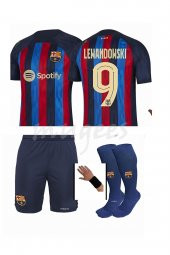 Barcelona Lewandowski  Erkek Çocuk Forması Takımı 4 Lü  Set - 2