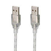 Powermaster 3 Metre Usb Erkek-Erkek Kablo Şeffaf - 3
