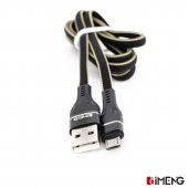 İmeng Tecno Spark 8P 3.1A UsbA to Micro Örgülü Data ve Şarj Hızlı Kablosu Siyah - 2