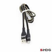 İmeng Tecno Spark 8P 3.1A UsbA to Micro Örgülü Data ve Şarj Hızlı Kablosu Siyah - 4
