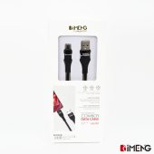 İmeng Tecno Spark 7 3.1A UsbA to Micro Örgülü Data ve Şarj Hızlı Kablosu Siyah - 7