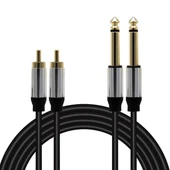 Magicvoice LD398 2X 6.3 Mm Mono Erkek - 2X Rca Erkek 3 Metre Kablo - 5