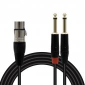 Magicvoice LD369A Canon Erkek - 6.3 Mono Erkek 1.5 Metre Kablo - 3