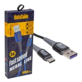 Powermaster PM-3785 USB-A TO Type-C 5 Amper Şarj Ve Data Veri Kablosu (1 Metre) - 1