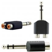 6.3 Mm Stereo Erkek - 2 Rca Dişi Çevirici Jack - 2