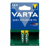 Varta 56703 1.2V 800 Mah Şarjlı AAA İnce Kalem Pil (2'Li Paket) - 1