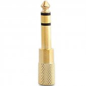 6.3 Mm Stereo Erkek-3.5 Mm Stereo Dişi Sarı Metal Gold Jack Fiş Çevirici - 2
