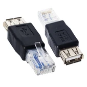 RJ 45 Erkek Usb A Dişi Ethernet Çevirici Jack - 1