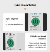 TOMZN Akıllı Sigorta, Zaman Rölesi, WiFi Özellikli Telefondan Yönetilebilir, Dahili Enerji Ölçer 63A - 8