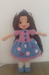 Çiçek Güzeli Bebek Amigurumi Organik Oyuncak - 1