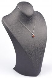 Güneş Taşı Doğal Taş 925 Ayar Gümüş Kolye thumbnail 2