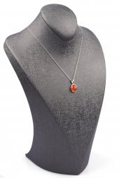 Yemen Akik Doğal Taş 925 Ayar Gümüş Kolye - 2