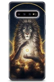 Samsung Galaxy S10 Plus Kılıf Seri Polka 18 Aslan KralParlak Kılıf - 1