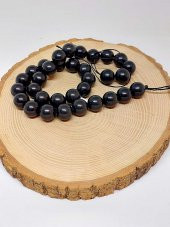Shungite (Şungit) Taşı YARIM Dizi 12mm (18cm uzunluğundadır) - 2