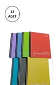 FRESCO Spiralli Plastik Defter A4 72 Yaprak Kareli GP.3-4933000-2011 12 Adet - 1