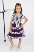ÇocukyoluKids Çiçekli 3 Şeritli Şifon Elbise A1111111112003 - 2