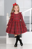 ÇocukYoluKids Gelincik Ekose Kız Çocuk Elbise A1111141111002 - 1