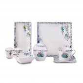 Korkmaz Link Collection 28 Parça Kare Kahvaltı Takımı A8574 - 1