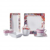 Korkmaz Link Collection 28 Parça Kare Kahvaltı Takımı A8568 - 1