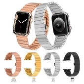 Apple Watch 7/8/9 45mm Kordon Bakla Metal Strap Kayış 79 - 1