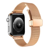 Apple Watch 44mm Kordon Klipsli Metal Hasır Kordon 85 - 11