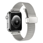 Apple Watch 44mm Kordon Klipsli Metal Hasır Kordon 85 - 7