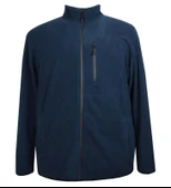 Büyük Beden Fermuarlı Polar Sweatshirt Gri - 4