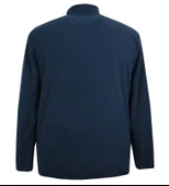 Büyük Beden Fermuarlı Polar Sweatshirt Gri - 11