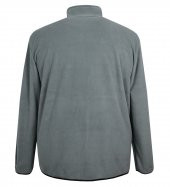 Büyük Beden Fermuarlı Polar Sweatshirt Gri - 4