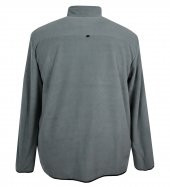 Büyük Beden Dik Yakalı Polar Sweatshirt Gri - 4