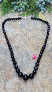 STONEAGE JEWELLERY Oniks Doğal Taş Süzme Bayan Kolye thumbnail 1