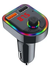 Concord C-616 Rgb Işıklı 2.1 A Şarj USB & TF Girişi Bluetooth 5.1V Fm Transmitter - 1