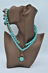 STONEAGE Turkuaz Taşlı Nazar Şifa Kolyesi thumbnail 3