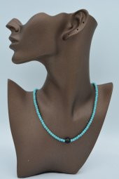 STONEAGE Oniks ve Turkuaz T Kilit Şifa Kolyesi thumbnail 1