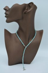 STONEAGE Çek Kristali ve Turkuaz Taşlı Nazara Karşı Şifa Kolyesi thumbnail 1