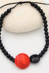 STONEAGE ORİJİNAL ONİKS TAŞI VE MERCAN METALSİZ ŞİF BİLEKLİĞİ thumbnail 1