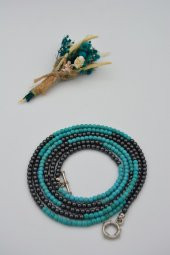 STONEAGE Hematit ve Turkuaz Taşlı Gemici Kilitli Şifa Kolyesi thumbnail 5