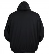 Erkek Büyük Beden Kapşonlu Sweatshirt 3 İplik Siyah - 3