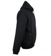 Erkek Büyük Beden Kapşonlu Sweatshirt 3 İplik Siyah - 4