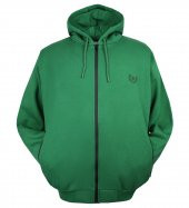 Erkek Büyük Beden Kapşonlu Sweatshirt 3 İplik Yeşil - 1