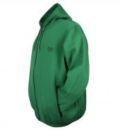 Erkek Büyük Beden Kapşonlu Sweatshirt 3 İplik Yeşil - 2