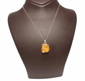 925 Ayar Gümüş Sitrin Taşlı Gümüş Kolye thumbnail 3