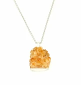 925 Ayar Gümüş Sitrin Taşlı Gümüş Kolye thumbnail 1